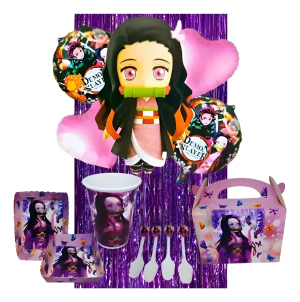 Decoración Temática Nezuko Demon Slayer x12inv