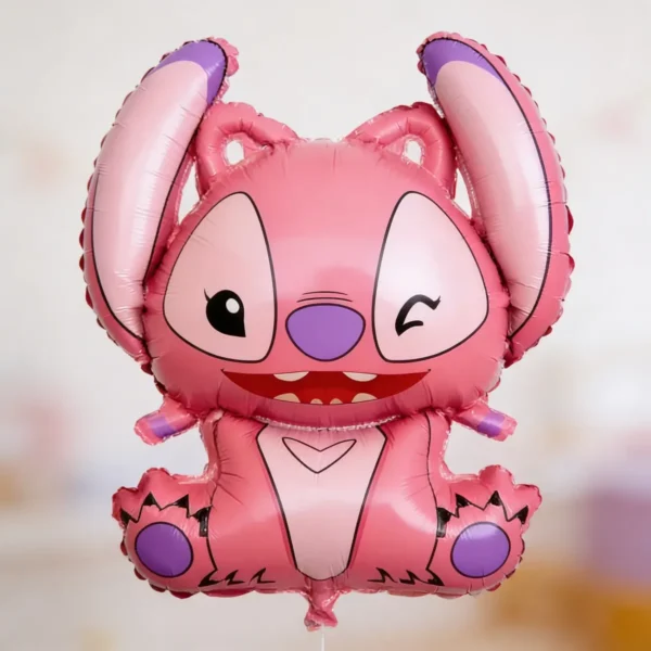 Kit Decoración Angela Stitch Globos Metálicos + Numero