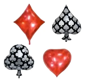 Bouquet 4 Globos Póker Metalizados 45cm