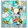 Kit Arco Globos Princesa Jasmine+fondo Tendencia Aladdin