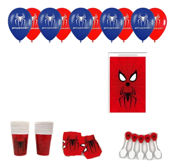 Kit De Decoración Temática Spiderman +bolsas X12inv