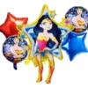 Bouquet Globos Cumpleaños Mujer Maravilla Pequemoon 60cm Metalizado