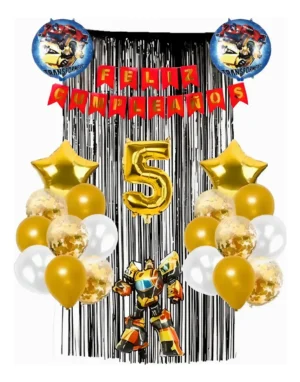 D_NQ_NP_2X_858943-MCO88100797414_072025-F Kit De Globos Transformers Cumpleaños Decoración