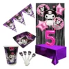 Kit Decoración Kuromi X12 + Bouquet + Cortina + Numero