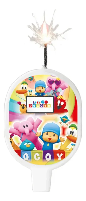Vela Plana De Pocoyo Para Fiestas De Cumpleaños