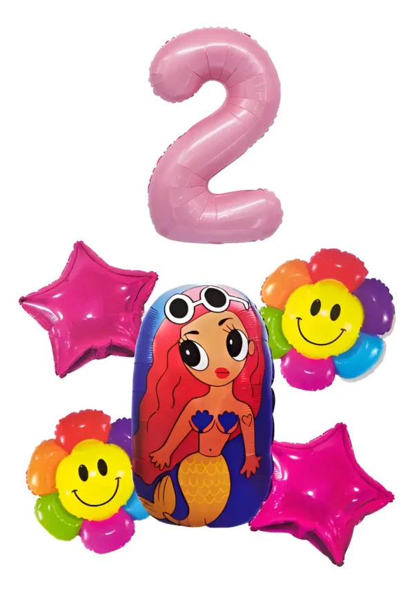 Set Globos Metalizados Karol G Premium Bouquet Con Números Helio