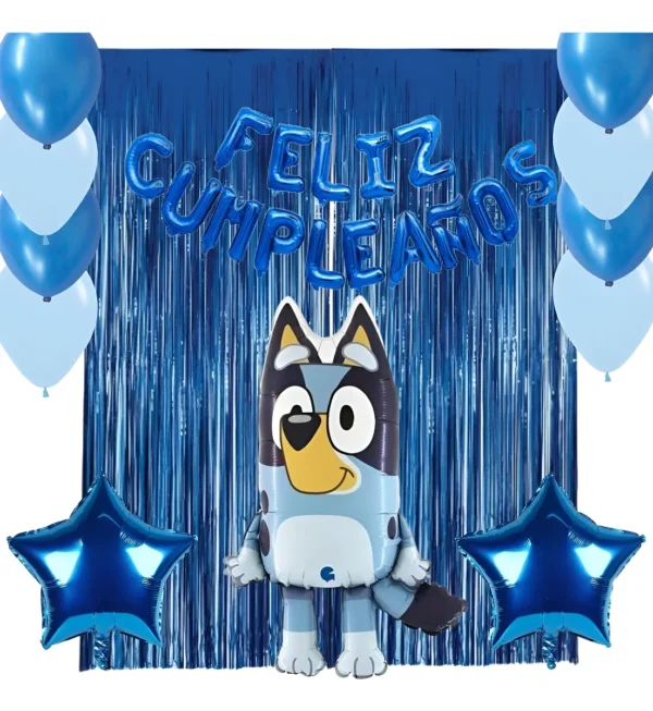 Decoración Globos De Cumpleaños Temática Bluey