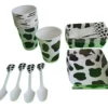 Kit Decoración Manchas De Vaca X36 Vasos + Plato + Cuchara