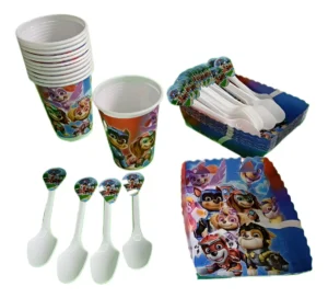 D_NQ_NP_2X_921019-MLA96427504118_102025-F Kit Decoración Infantil Paw Patrol Patrulla Policía 24niños