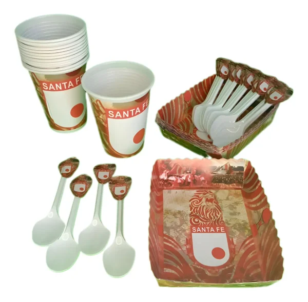 Kit Decoración Premium Santa Fe Cartón Cumpleaños Fiestas x12inv