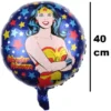 Bouquet Globos Cumpleaños Mujer Maravilla Pequemoon 60cm Metalizado