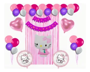 D_NQ_NP_2X_940105-MCO84392324239_052025-F Kit Decoración Fiesta Feliz Cumpleaños Hello Kitty