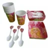 Kit Decoración Barbie X24 Vasos + Plato + Cuchara