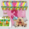 Kit Decoración Capibara Niña X 36 Invit + Bouquet + Cortinas