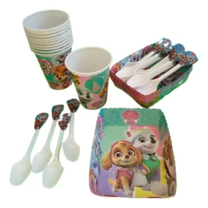 D_NQ_NP_2X_951225-MLA99885740375_112025-F Kit Decoración Infantil Cumpleaños Skye y Everest Marca Premium Cartón