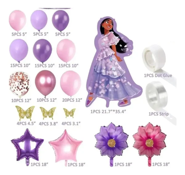 Kit De Decoración Para Fiestas Arco Temática Encanto 117pzas