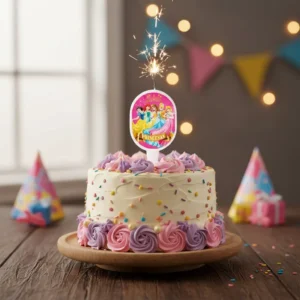 Vela Motivo Niña Mágica Cumpleaños Decoración Personajes