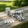 D_NQ_NP_2X_970374-MLA107034671439_022026-F Kit Decoración Manchas De Vaca X24 Vasos + Plato + Cuchara