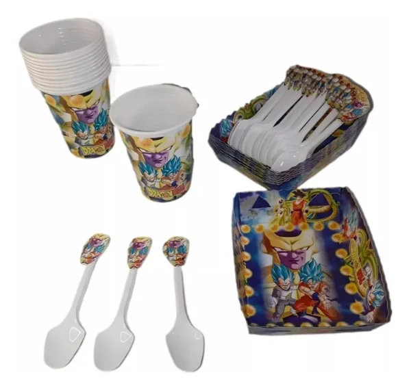D_NQ_NP_2X_976961-MCO105916136404_022026-F (1) Kit Decoración Dragon Ball X12 Vasos + Platos + Cucharas