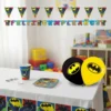Kit Batman Cumpleaños Globos Mantel Vasos Platos Fiesta x12inv