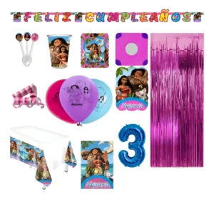 D_NQ_NP_2X_990973-MCO111603778195_052026-F Kit Infantil Decoración Fiesta - Moana X36 Invitados