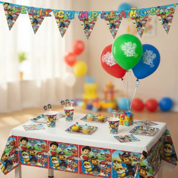 Kit Infantil Decoración Fiesta - Paw Patrol X12 Invitados