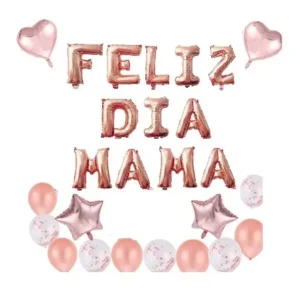 D_NQ_NP_2X_992811-MCO45789057590_052021-F Kit Fiesta Feliz Día Mamá Decoración Oro Rosa Cumpleaños