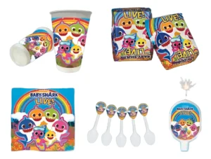 Kit De Fiesta De Baby Shark Para Cumpleaños