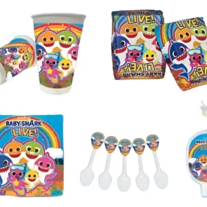 Kit De Fiesta De Baby Shark Para Cumpleaños